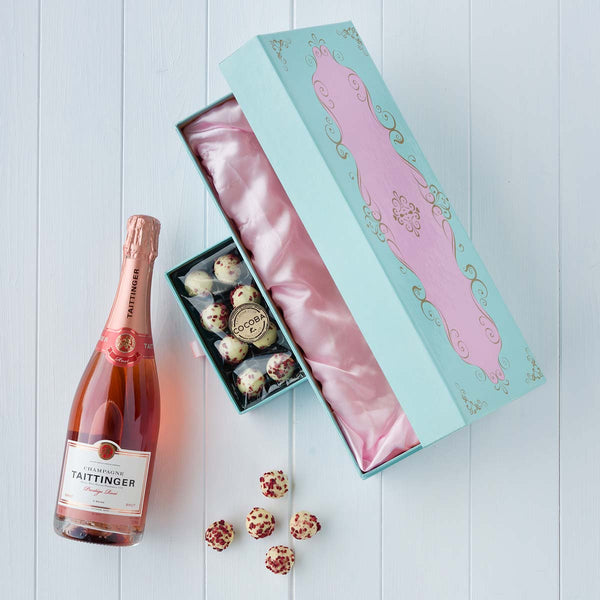 Taittinger Prestige Rosé Champagne & Cocoba Raspberry Champagne Truffles