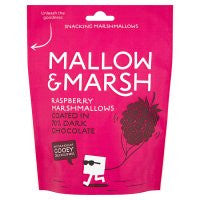 Mallow & Marsh Raspberry Marshmallows Coated in Dark Chocolate